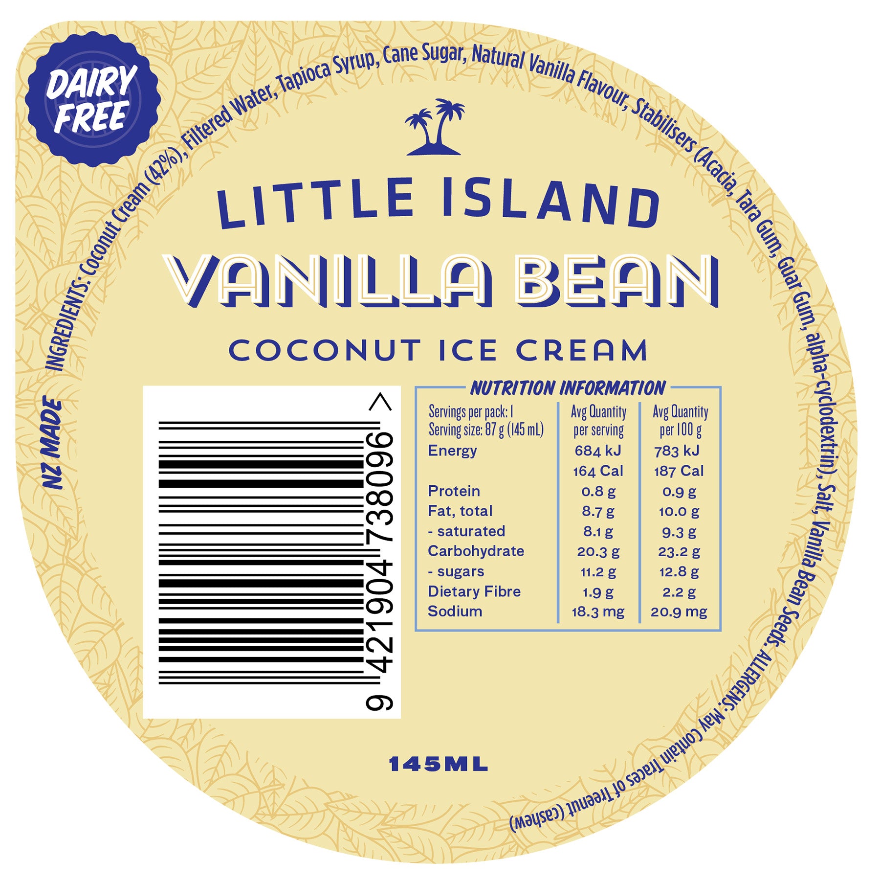 Vanilla Bean 145ML Ice Cream